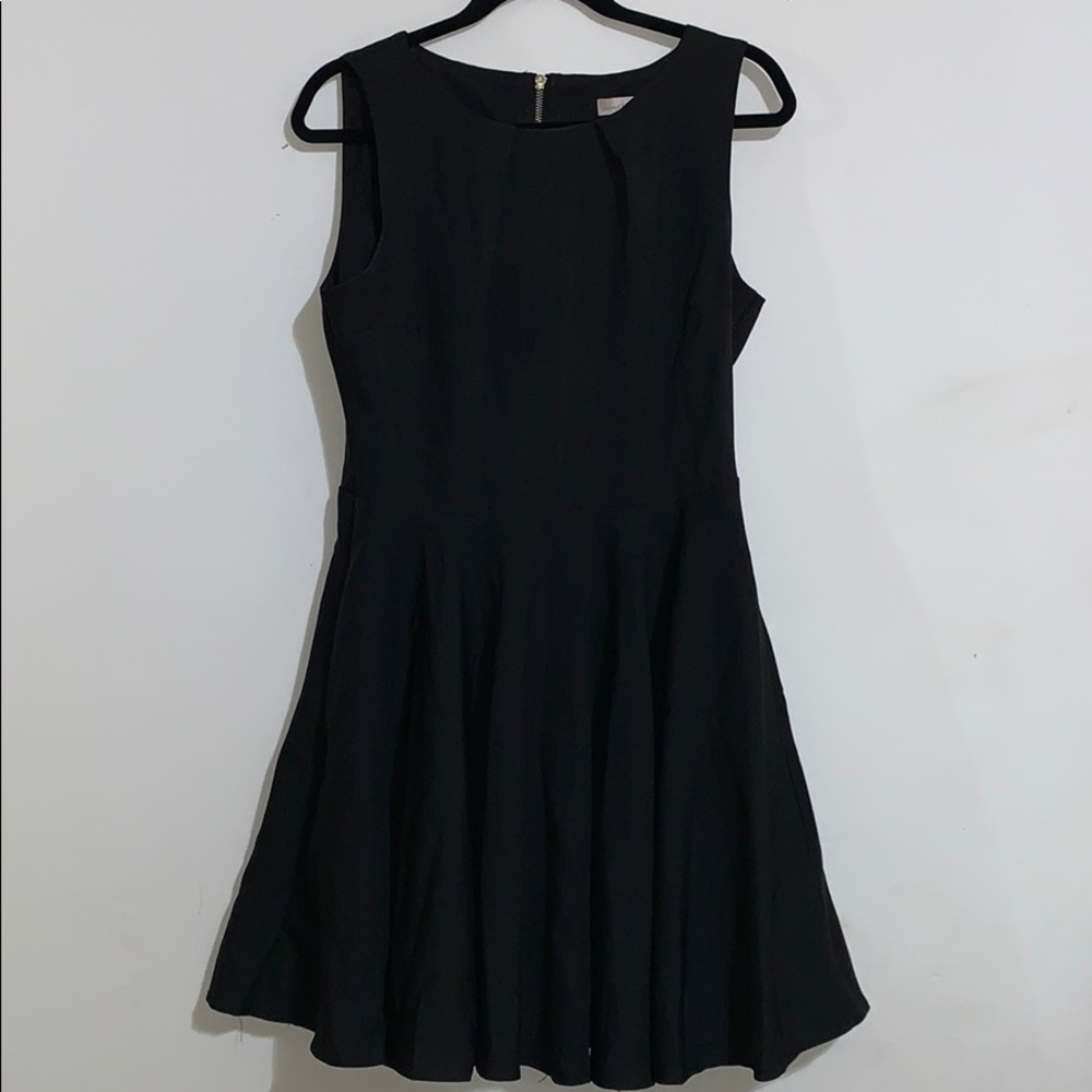 Charming Charlie Black zip up dress with P…